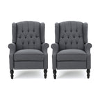 Fauteuils inclinables en tissu capitonné Walter (lot de 2) par Christopher Knight Home