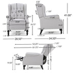 Fauteuils inclinables en tissu capitonné Walter (lot de 2) par Christopher Knight Home