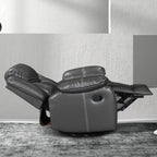 Fauteuil inclinable chauffant et massant en cuir durable à siège large