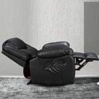 Fauteuil inclinable chauffant et massant en cuir durable à siège large