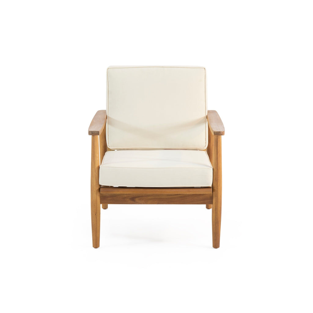 Ensemble de salon de jardin Willowbrook en bois d'acacia 4 places par Christopher Knight Home
