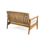 Ensemble de salon de jardin Willowbrook en bois d'acacia 4 places par Christopher Knight Home