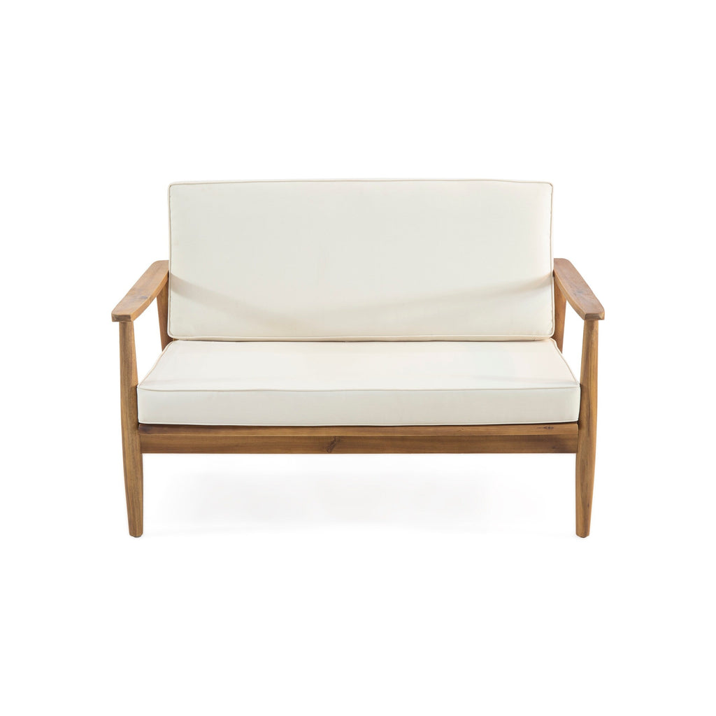 Ensemble de salon de jardin Willowbrook en bois d'acacia 4 places par Christopher Knight Home