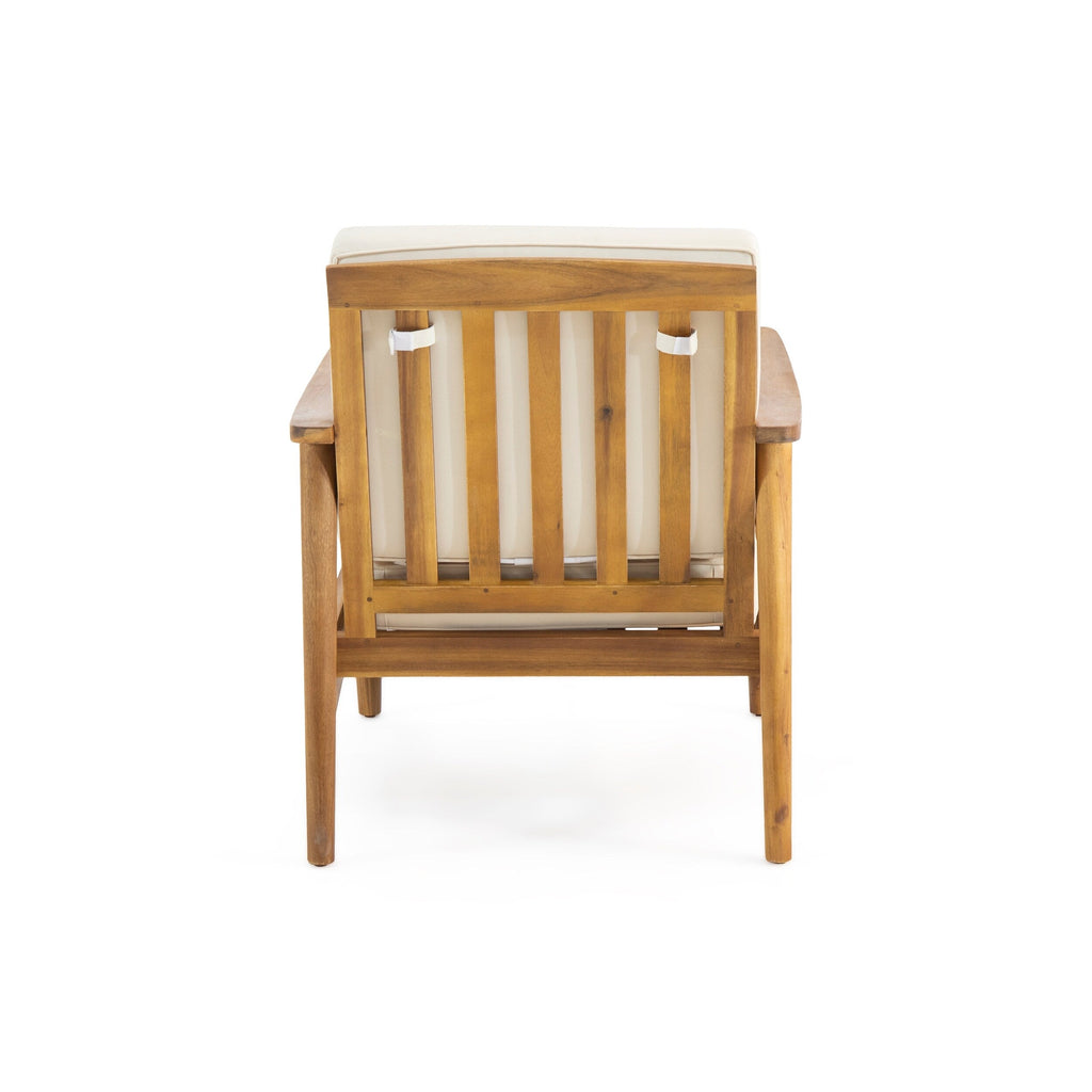 Ensemble de salon de jardin Willowbrook en bois d'acacia 4 places par Christopher Knight Home
