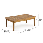 Ensemble de salon de jardin Willowbrook en bois d'acacia 4 places par Christopher Knight Home