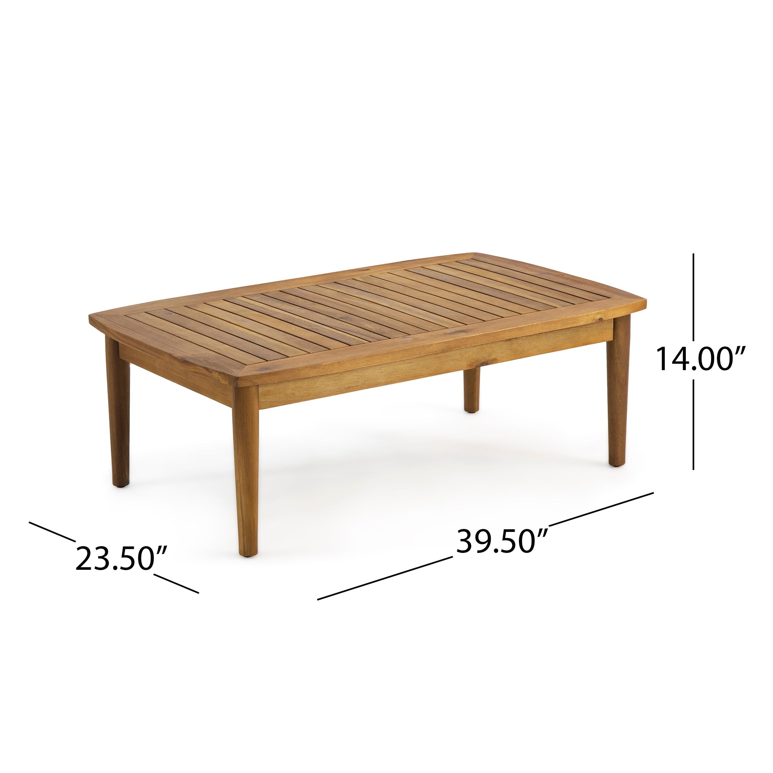 Ensemble de salon de jardin Willowbrook en bois d'acacia 4 places par Christopher Knight Home