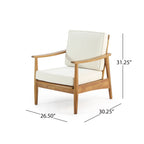 Ensemble de salon de jardin Willowbrook en bois d'acacia 4 places par Christopher Knight Home