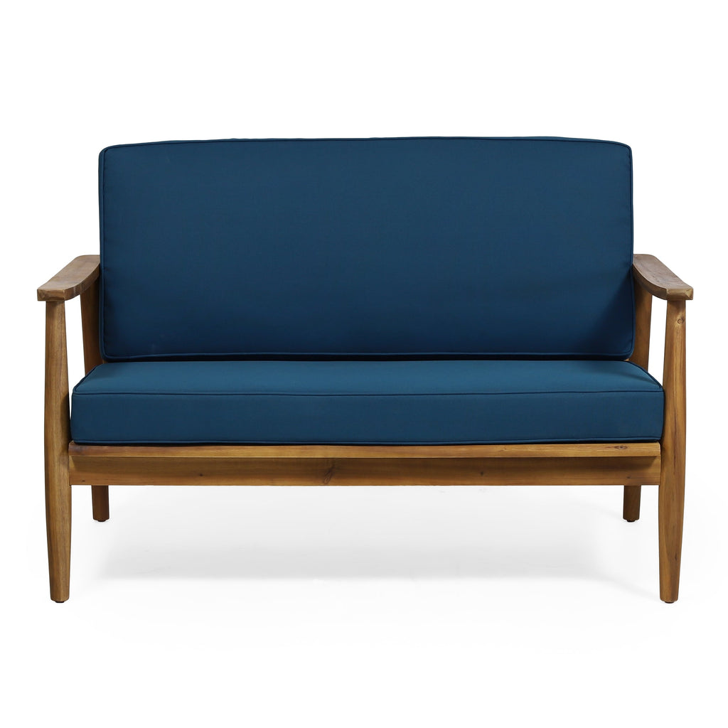 Ensemble de salon de jardin Willowbrook en bois d'acacia 4 places par Christopher Knight Home