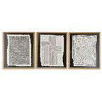 Décoration murale Wonderstow noir/beige, lot de 3
