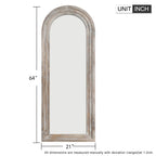 Miroir mural en bois de style échelle - 64 x 21 cm