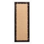 Miroir de sol pleine longueur avec cadre en bois rustique de style ferme - 65 x 24