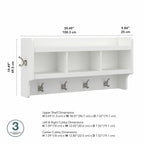 Porte-manteau mural Woodland 40 W avec étagère par Bush Furniture