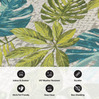 Tapis d'intérieur/extérieur contemporain à motif floral tropical de la World Rug Gallery
