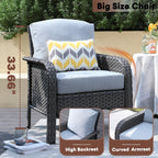 Ensemble de conversation de 4 pièces pour patio extérieur XIZZI avec table