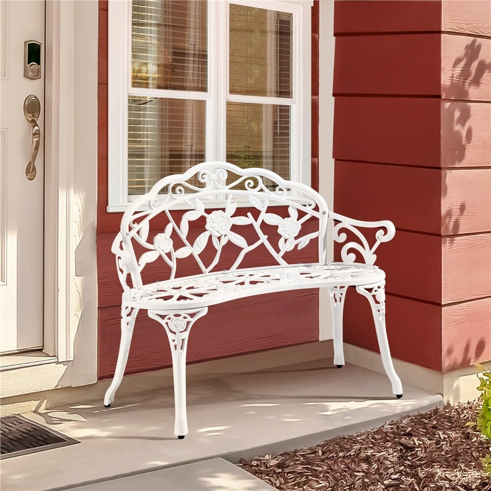 Banc de jardin en métal d'extérieur Yaheetech - N/A