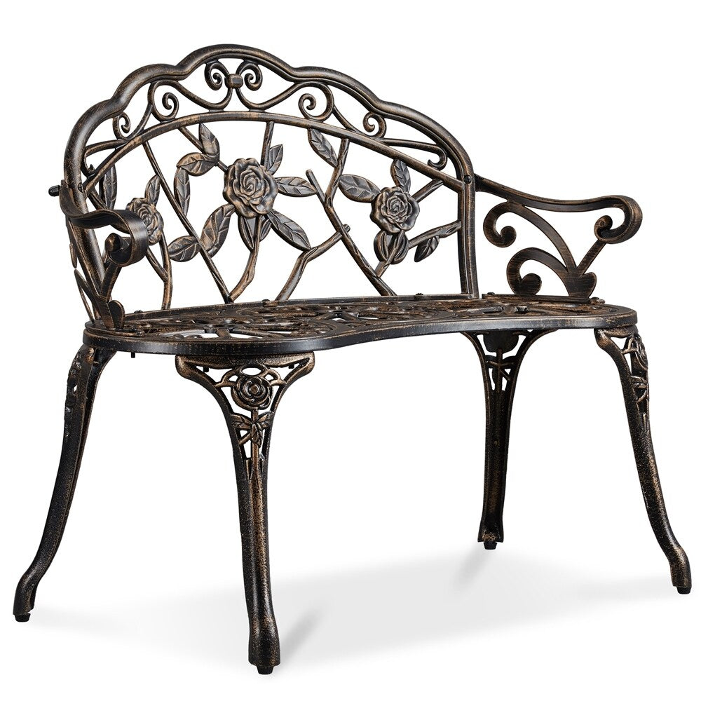 Banc de jardin en métal d'extérieur Yaheetech - N/A