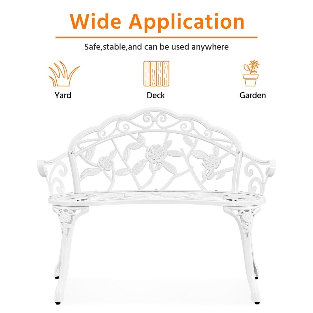 Banc de jardin en métal d'extérieur Yaheetech - N/A