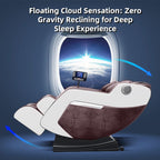 Fauteuil inclinable de massage à gravité zéro avec massage complet du corps, chauffage et audio Bluetooth intégré