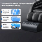 Fauteuil inclinable de massage à gravité zéro avec massage complet du corps, chauffage et audio Bluetooth intégré